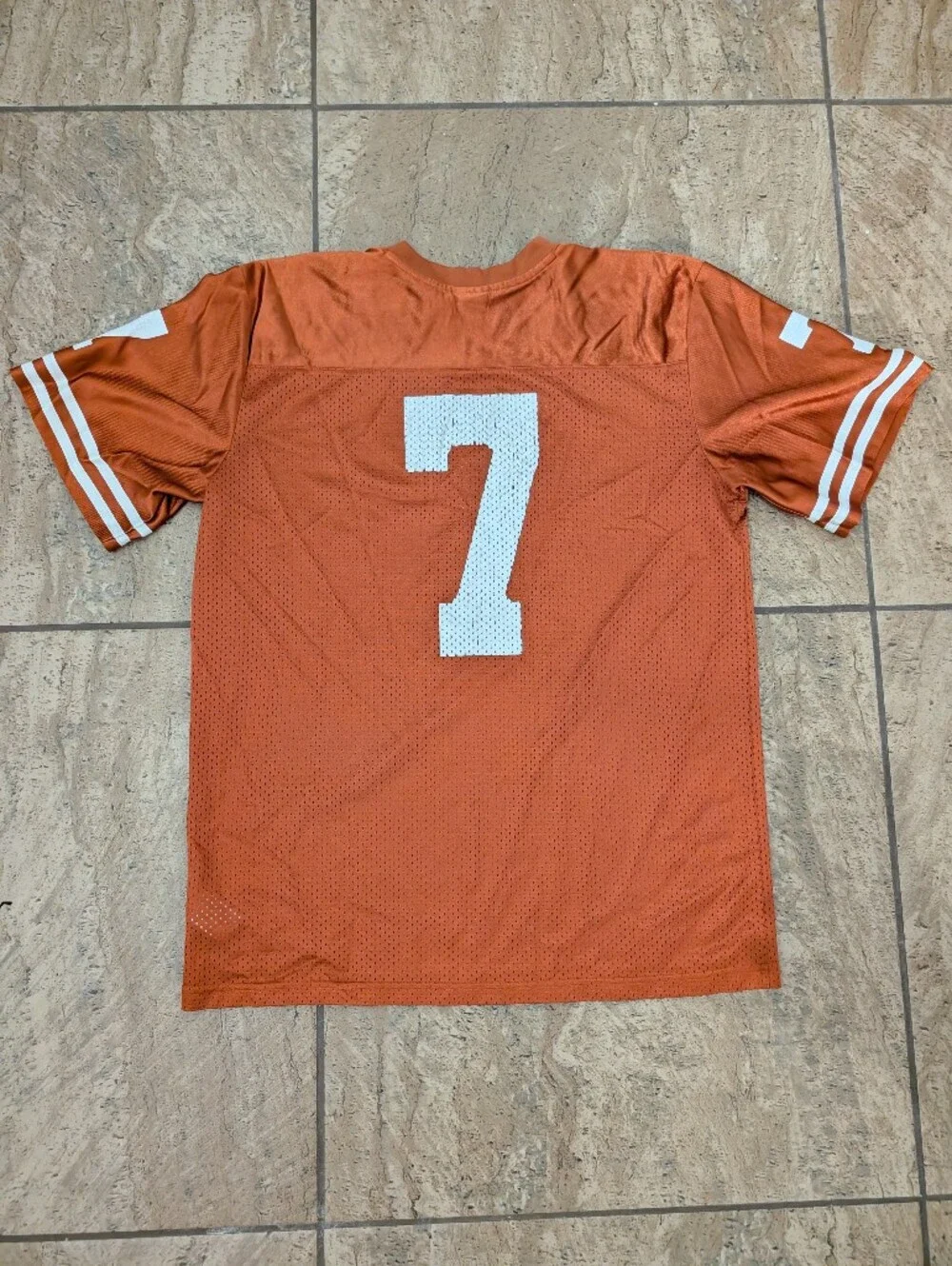 Nike Texas Longhorn #7 Orange and White Football Jersey Youth XL